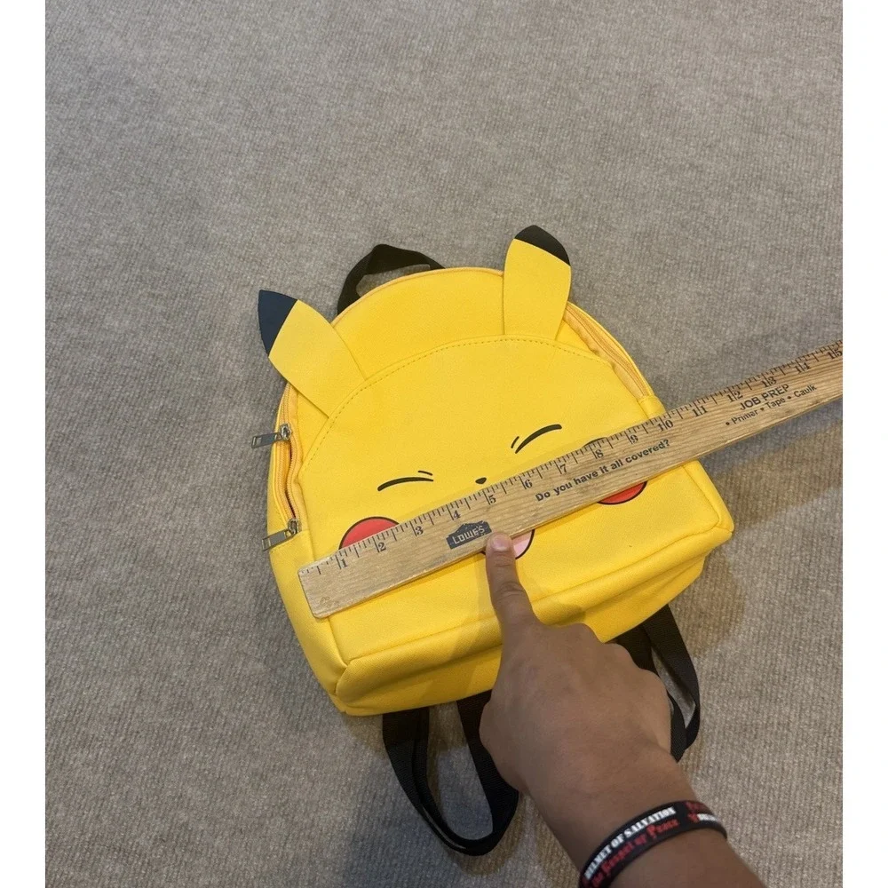 Pokemon Pikachu Charactor Shaped Back Pack Zippered w/Straps